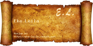 Eke Leila névjegykártya